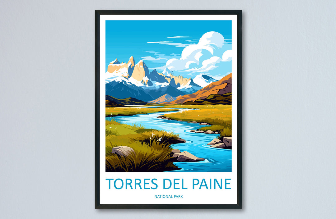 Torres Del Paine Travel Print Wall Art Torres Del Paine Wall Hanging Home Decoration Torres Del Paine Gift Art Lovers Wall Art Print Art