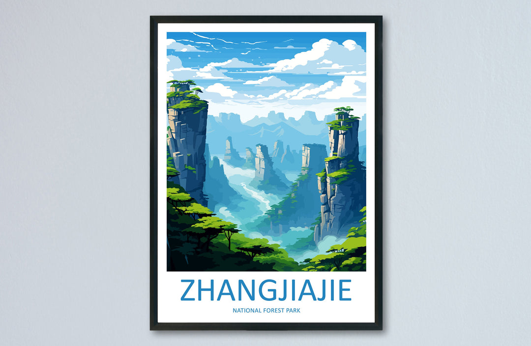 Zhangjiajie Travel Print Wall Art Zhangjiajie Wall Hanging Home Décor Gift Zhangjiajie Art Lovers China Zhangjiajie Art Gift Lover Print