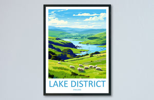 Lake District Print Lake District Home Decor Landscape Art Print Lake District