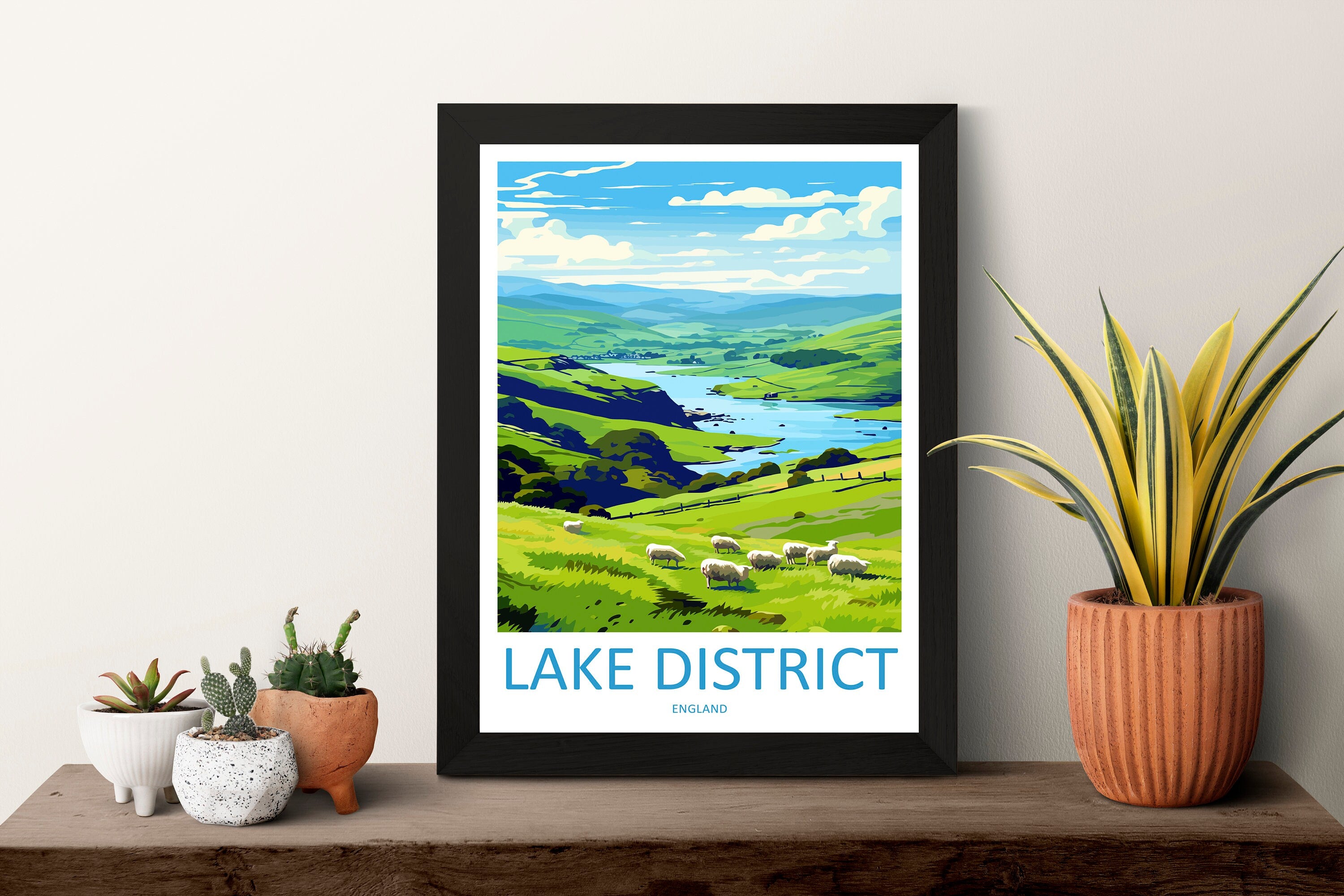 Lake District Print Lake District Home Decor Landscape Art Print Lake District