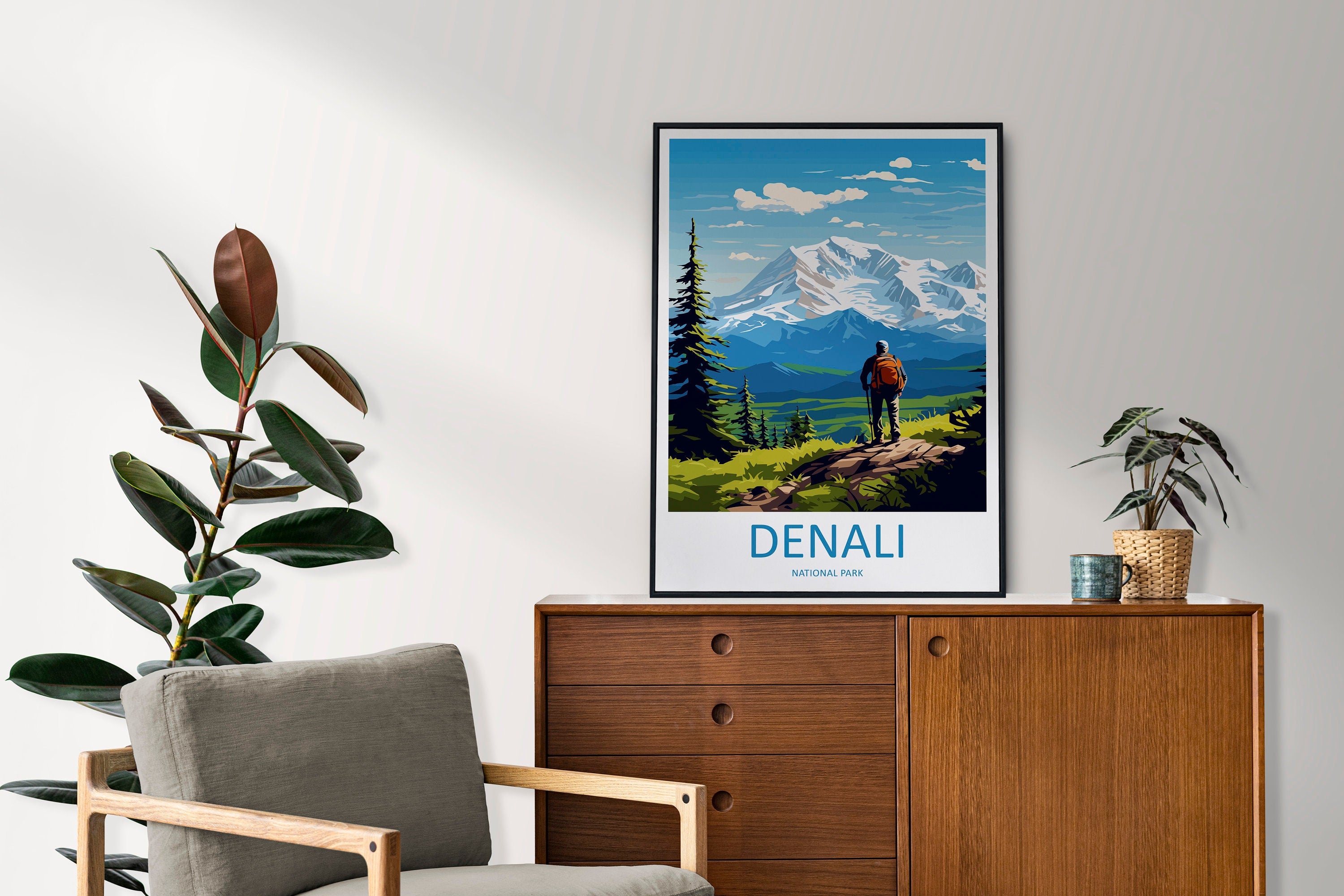 Denali National Park Travel Print Wall Art Denali National Park Wall Hanging Home Décor Denali National Park Gift Art Lovers