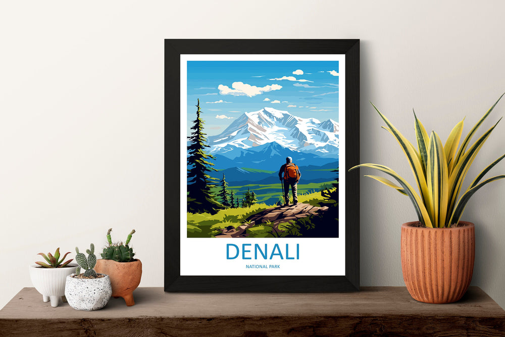 Denali National Park Travel Print Wall Art Denali National Park Wall Hanging Home Décor Denali National Park Gift Art Lovers