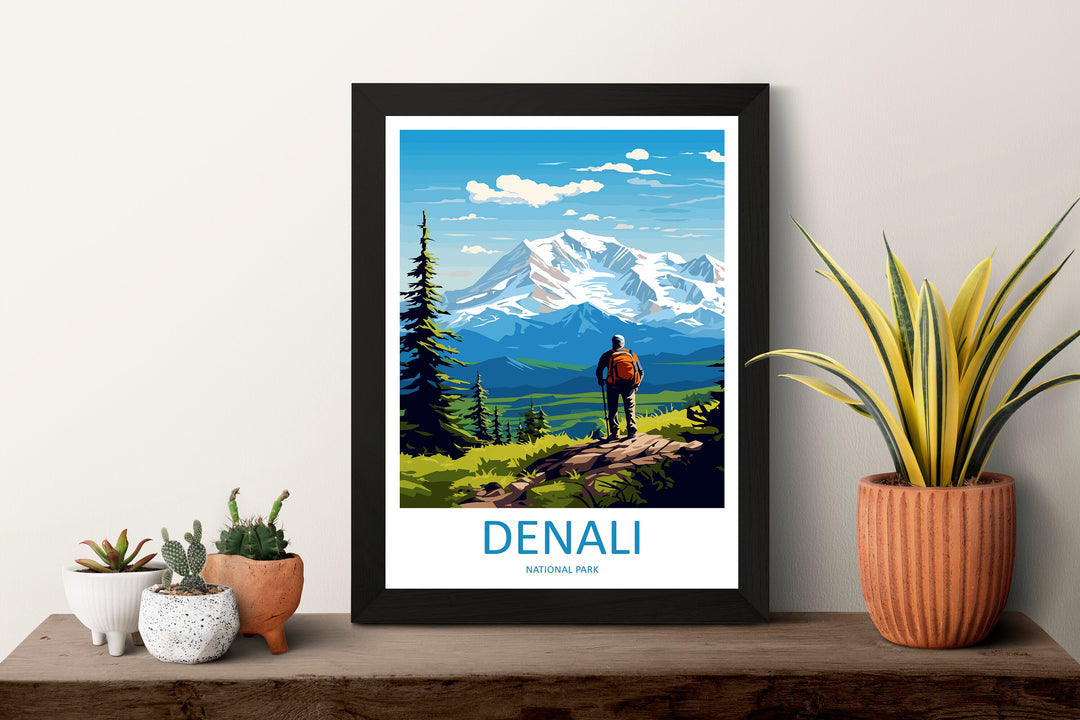 Denali National Park Travel Print Wall Art Denali National Park Wall Hanging Home Décor Denali National Park Gift Art Lovers