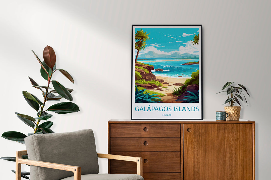 Galápagos Islands Travel Print Wall Art Galápagos Islands Wall Hanging Home Décor Galápagos Islands Gift Art Lovers Ecuador Art Lover Gift