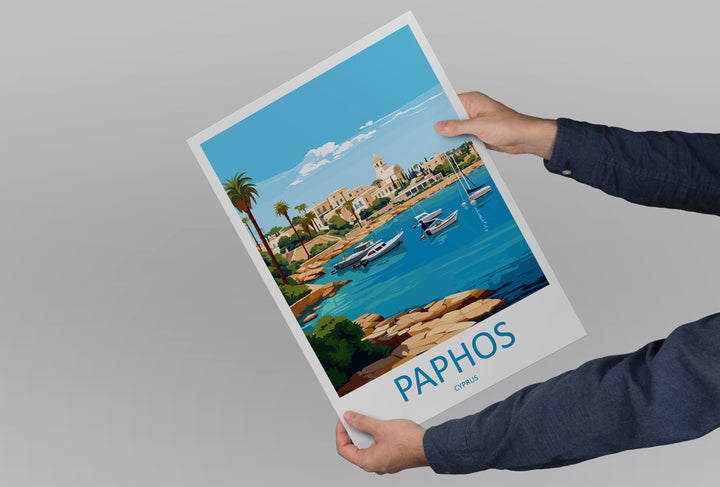 Paphos Travel Print Paphos Home Décor Cyprus Art Print Paphos Wall Print For Gift Wall Hanging Art Travel Paphos Artwork