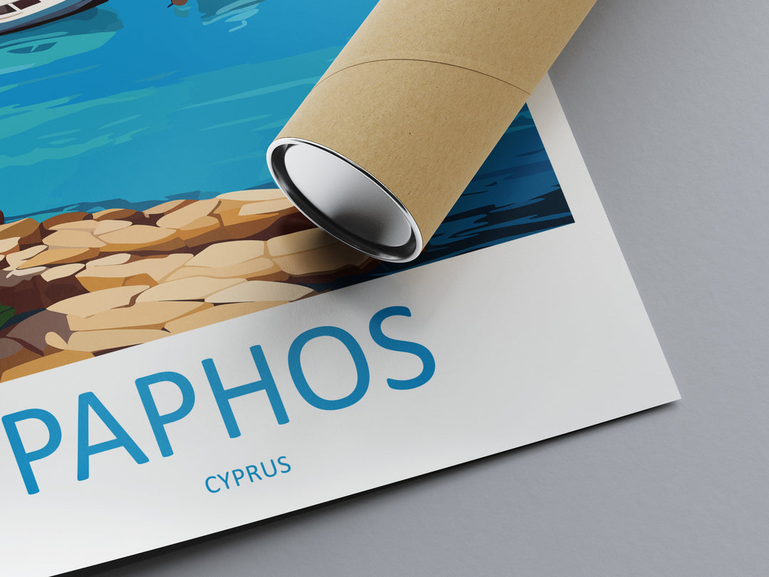 Paphos Travel Print Paphos Home Décor Cyprus Art Print Paphos Wall Print For Gift Wall Hanging Art Travel Paphos Artwork