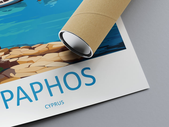 Paphos Travel Print Paphos Home Décor Cyprus Art Print Paphos Wall Print For Gift Wall Hanging Art Travel Paphos Artwork