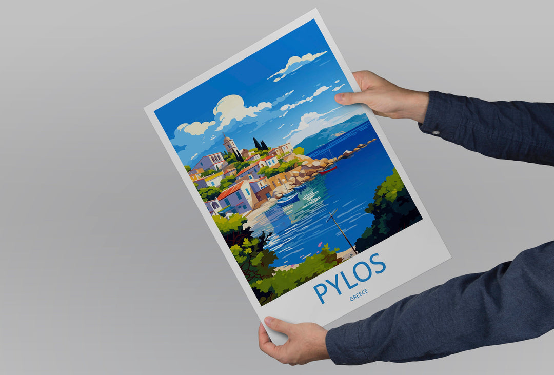 Pylos Travel Print Wall Art Pylos Wall Hanging Home Decoration Pylos Gift Art Lovers Wall Art Print Pylos Print