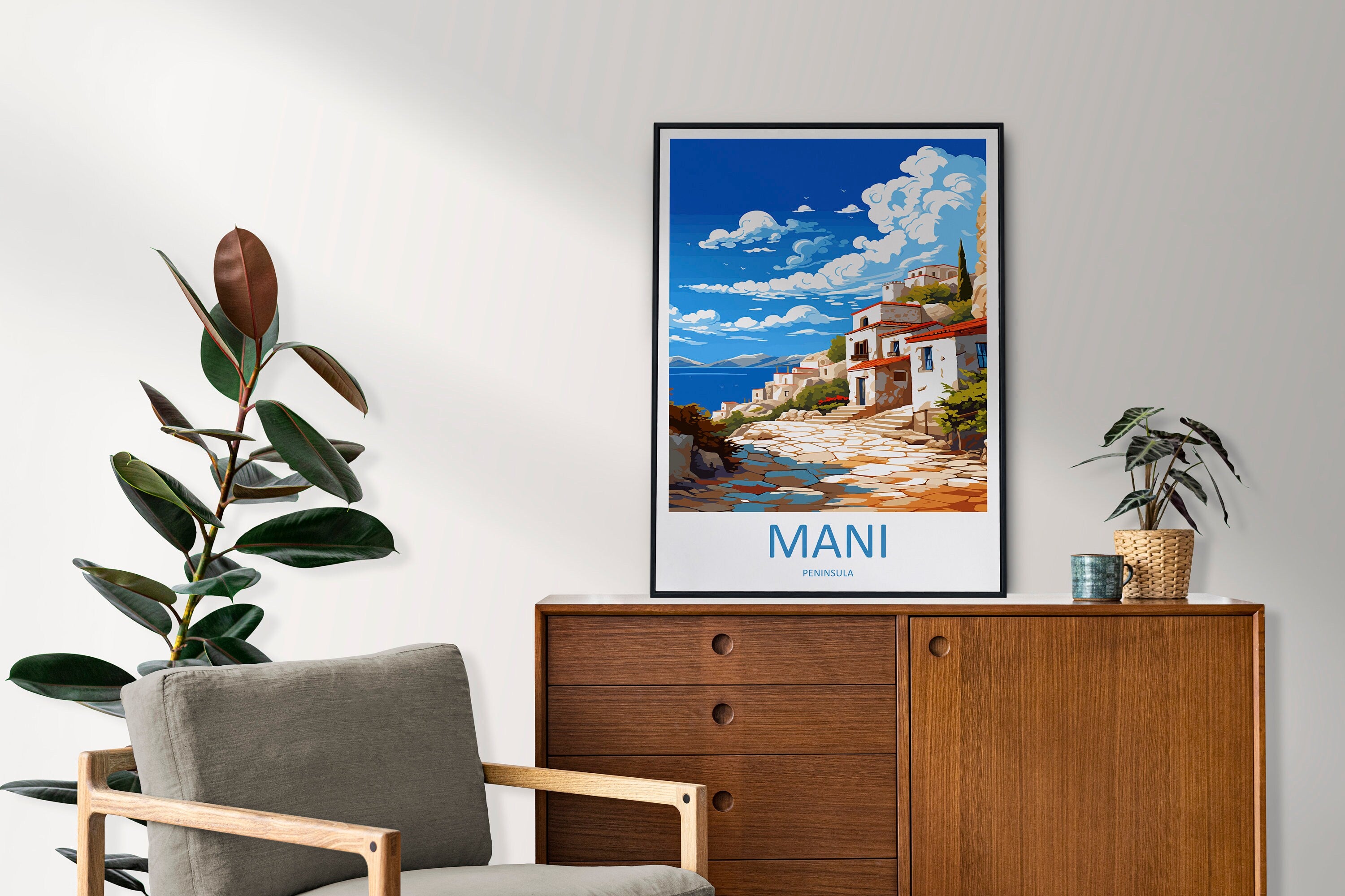 Mani Peninsula Travel Print