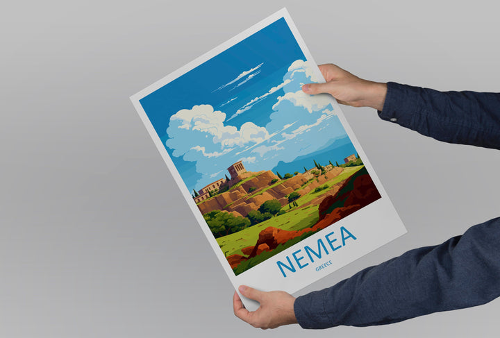 Nemea Travel Print Wall Art Nemea Greece Wall Hanging Home Decoration Nemea Gift Art Lovers Wall Art Print Nemea Greece Wall Art