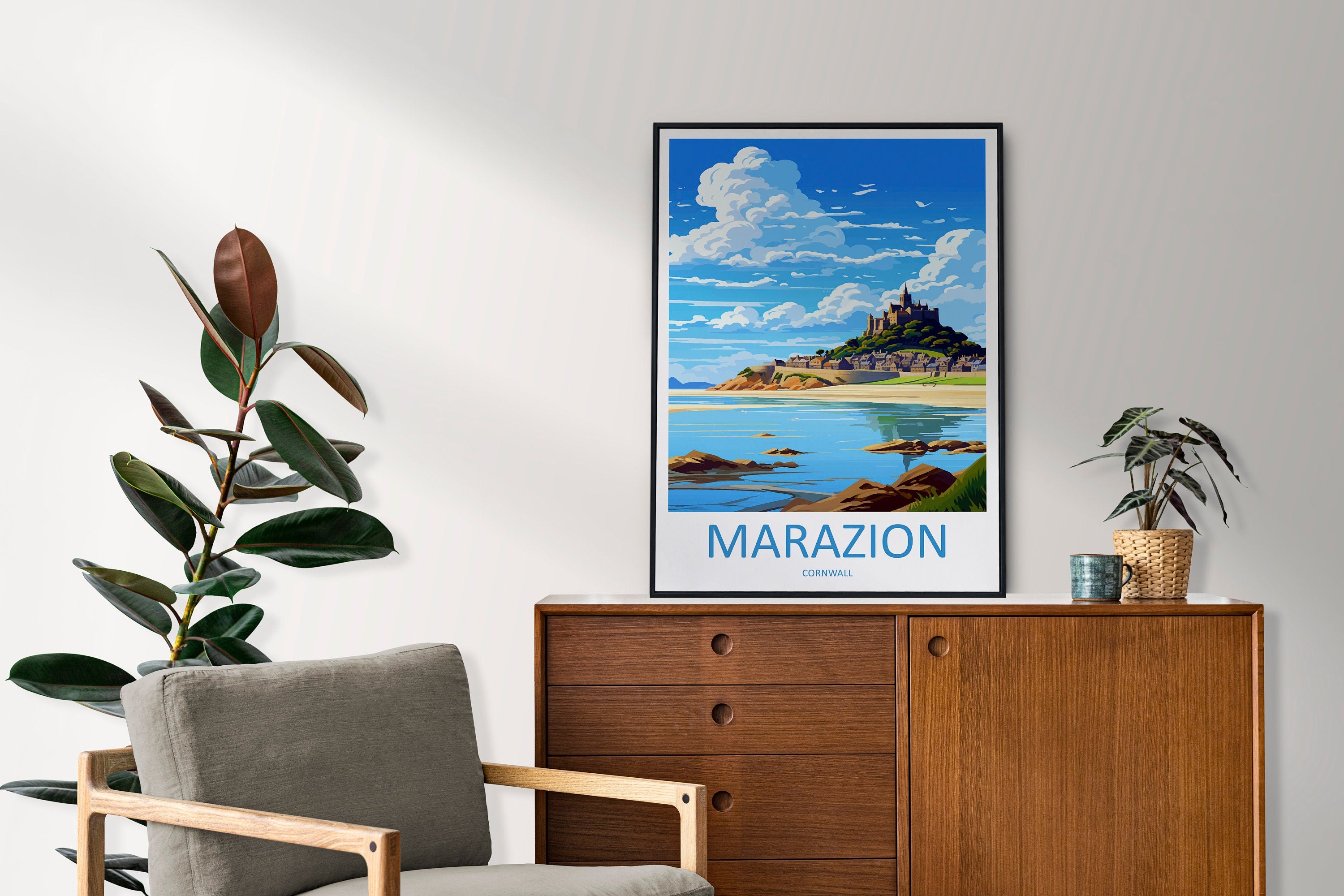 Marazion Travel Print