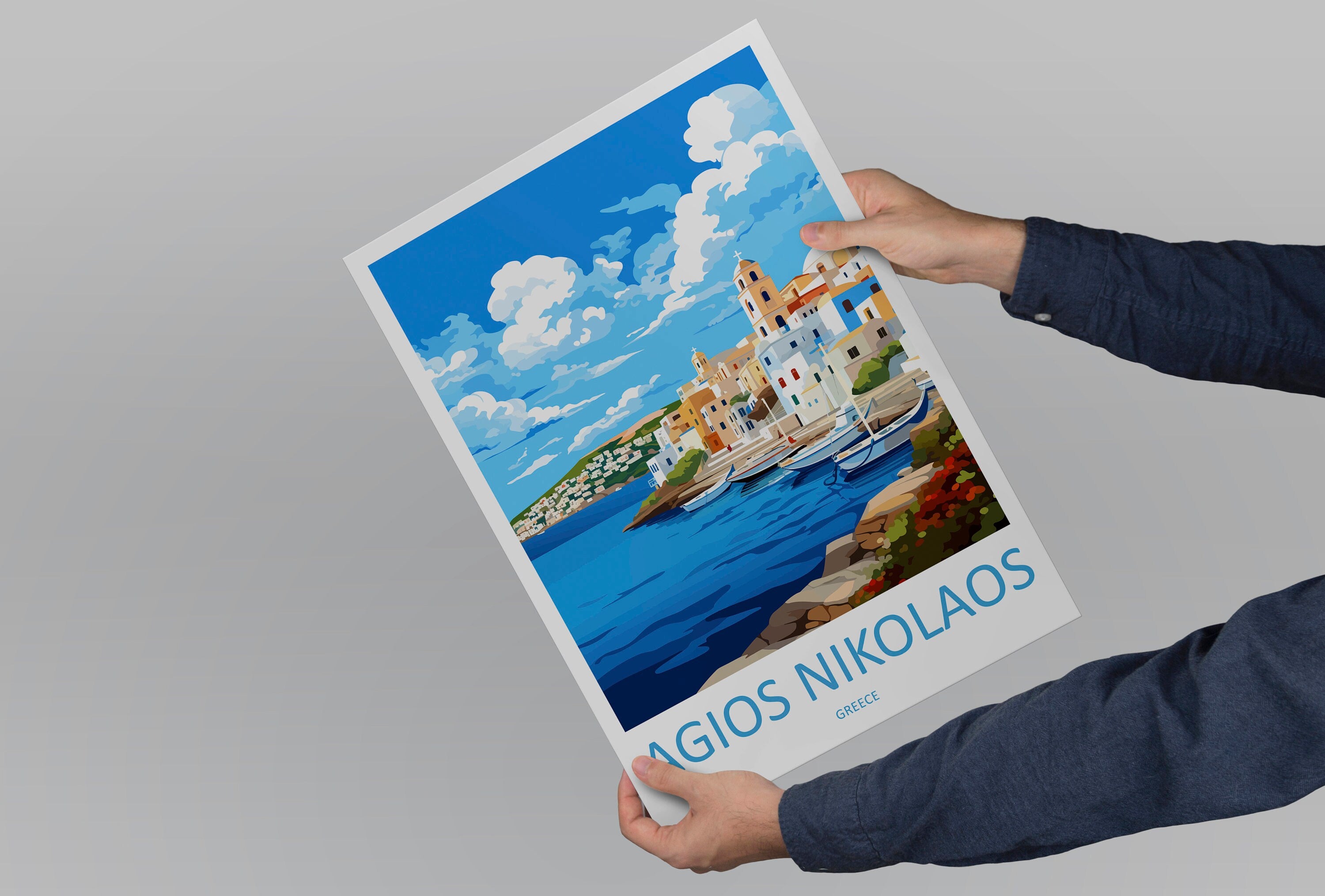 Agios Nikolaos Travel Print