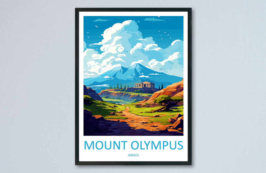 Mount Olympus Travel Print Wall Art Mount Olympus Greece Wall Hanging Home Decoration Mount Olympus Gift Art Lovers Wall Art Print
