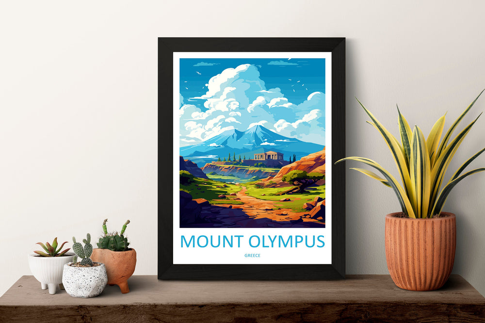 Mount Olympus Travel Print Wall Art Mount Olympus Greece Wall Hanging Home Decoration Mount Olympus Gift Art Lovers Wall Art Print