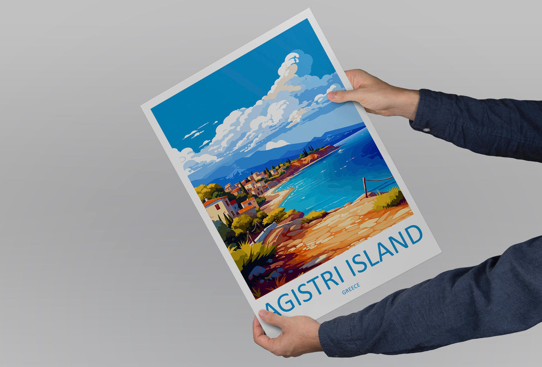 Agistri Island Travel Print Wall Art Agistri Island Wall Hanging Home Decoration Agistri Island Gift Art Lovers Wall Art Print Greece