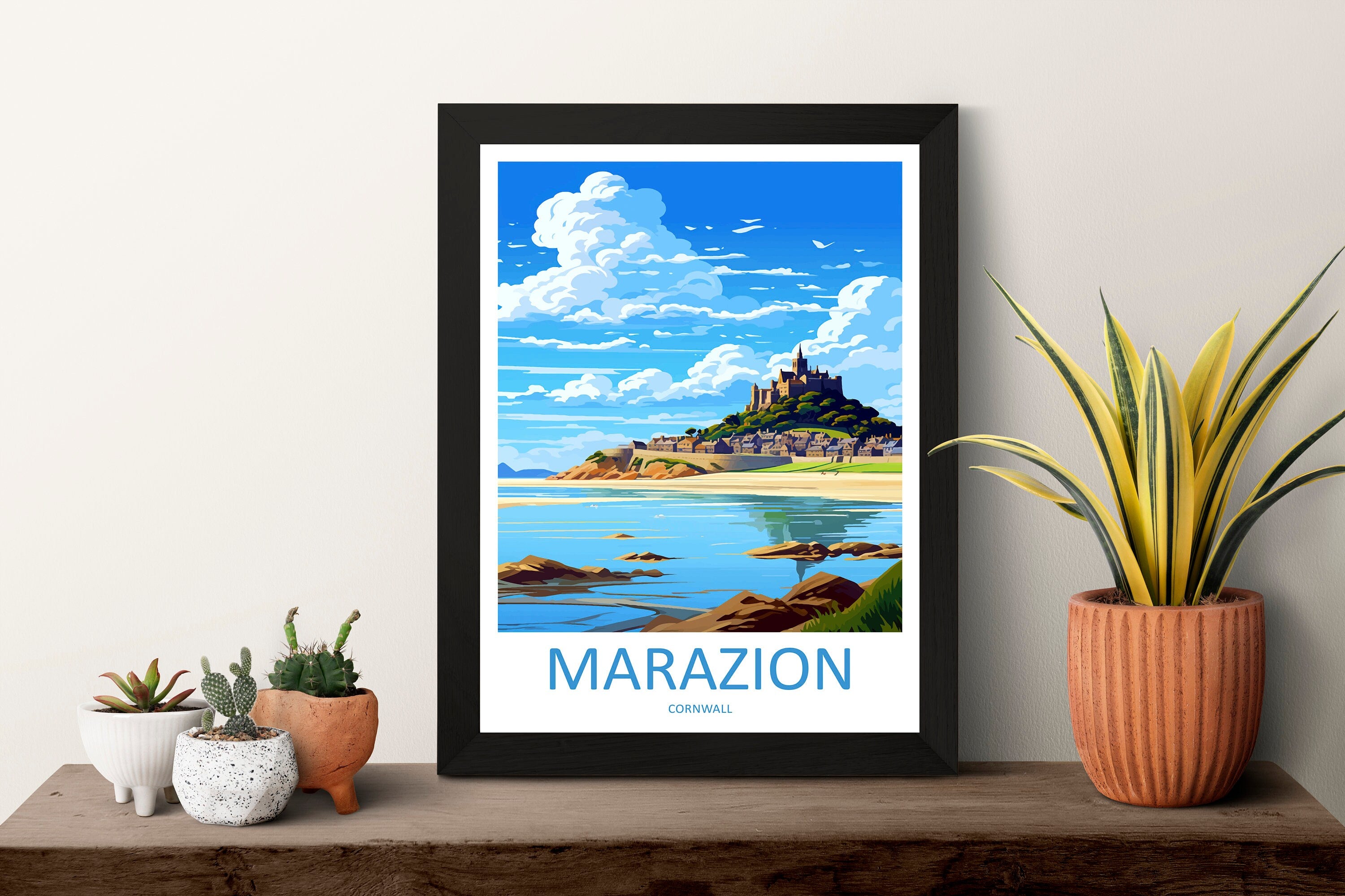 Marazion Travel Print