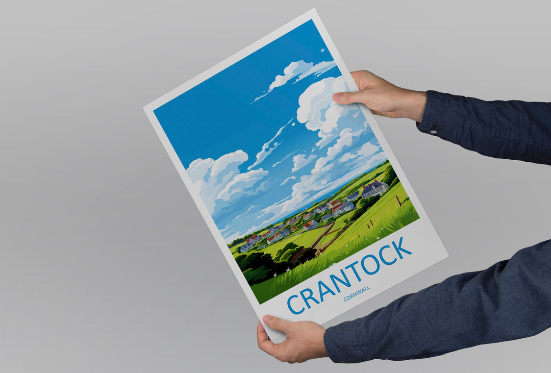 Crantock Travel Print Wall Art Crantock Wall Hanging Home Décor Crantock Gift Art Lovers Cornwall Art Lover Gift
