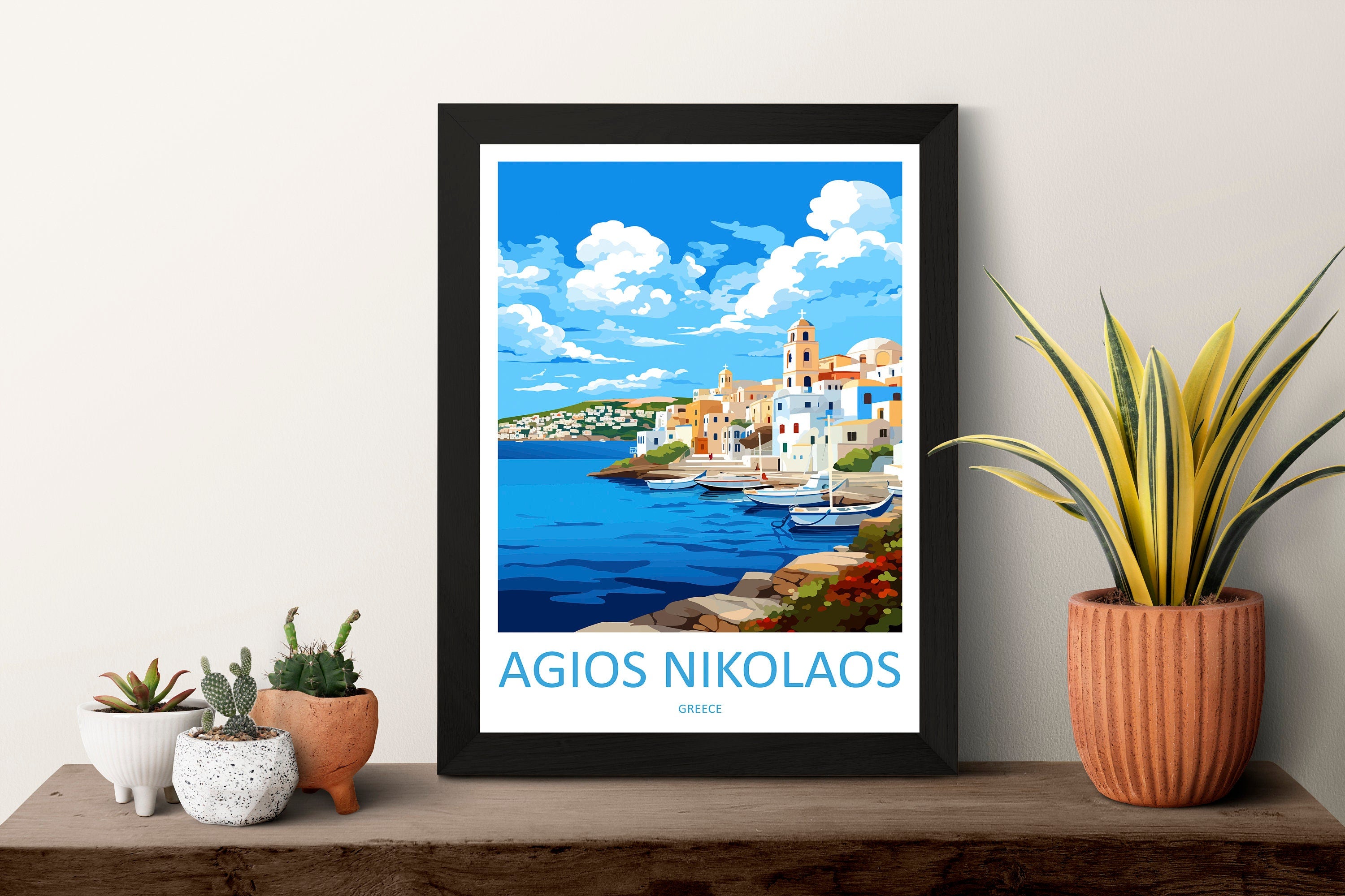 Agios Nikolaos Travel Print