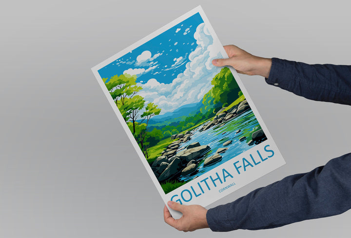 Golitha Falls Travel Print Wall Art Golitha Falls Wall Hanging Home Décor Golitha Falls Gift Art Lovers England Art Lover Gift Golitha Falls