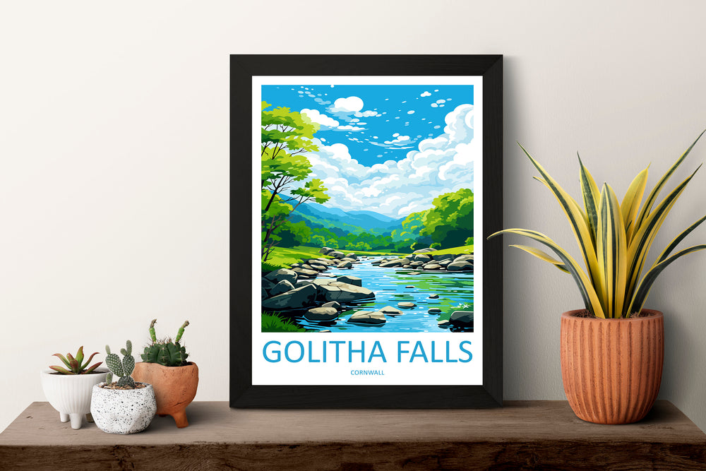 Golitha Falls Travel Print Wall Art Golitha Falls Wall Hanging Home Décor Golitha Falls Gift Art Lovers England Art Lover Gift Golitha Falls