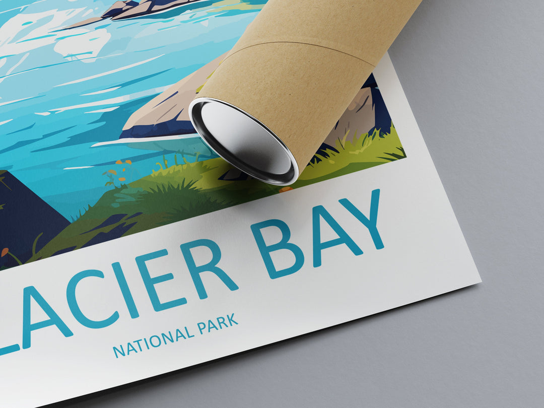 Glacier Bay National Park Travel Print Wall Art Glacier Bay Wall Hanging Home Décor Glacier Bay Gift Art Lovers Alaska Art Lover Gift