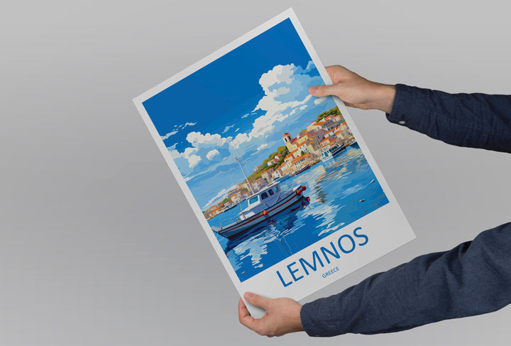 Lemnos Travel Print Wall Art Lemnos Greece Wall Hanging Home Decoration Lemnos Gift Art Lovers Wall Art Print Lemnos Wall Décor Greece
