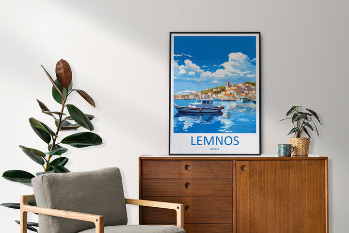 Lemnos Travel Print Wall Art Lemnos Greece Wall Hanging Home Decoration Lemnos Gift Art Lovers Wall Art Print Lemnos Wall Décor Greece