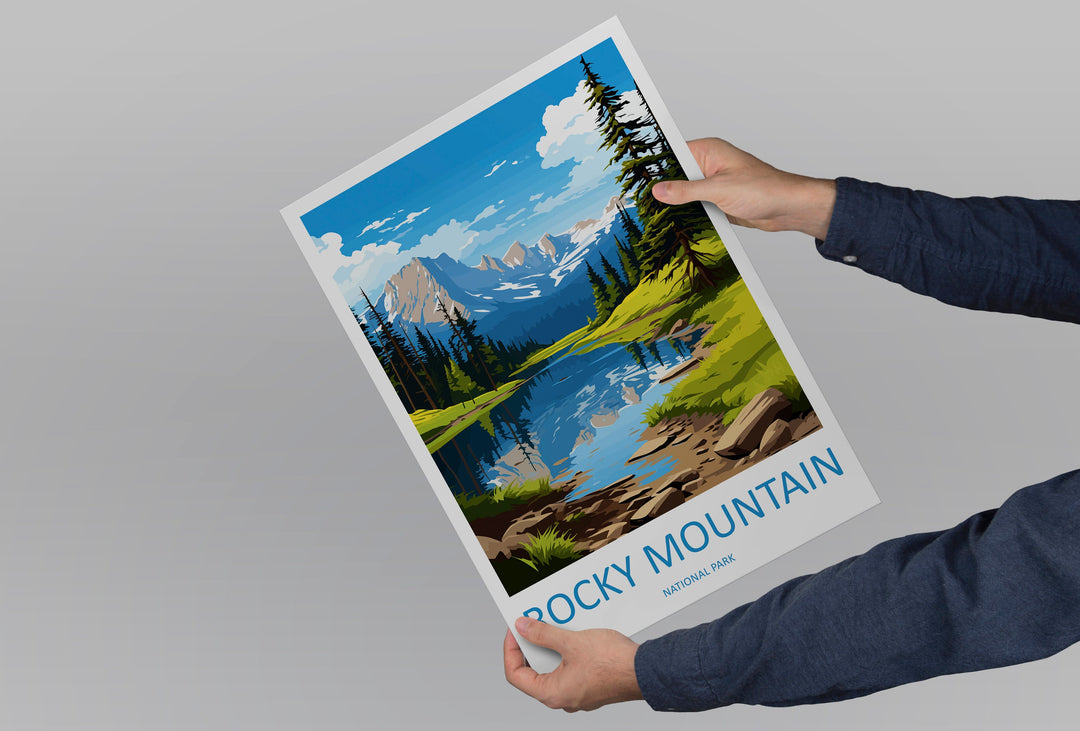 Rocky Mountain National Park Travel Print Wall Art Rocky Mountain Wall Hanging Home Décor Rocky Mountain Gift Art Lovers Colorado Art
