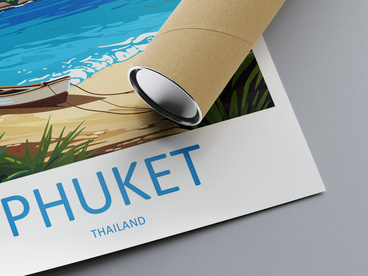 Phuket Travel Print Wall Art Phuket Wall Hanging Home Décor Phuket Gift Art Lovers Wall Art Thailand Travel Print Gift Thai Travel Art