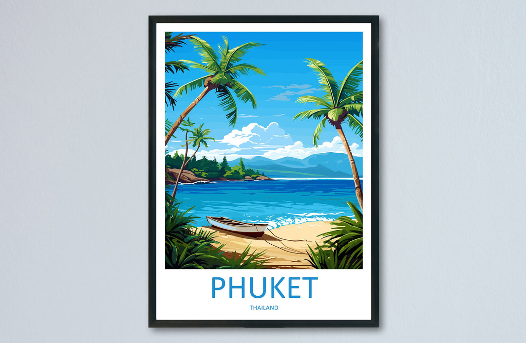 Phuket Travel Print Wall Art Phuket Wall Hanging Home Décor Phuket Gift Art Lovers Wall Art Thailand Travel Print Gift Thai Travel Art