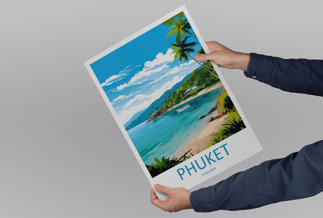 Phuket Travel Print Wall Art Phuket Wall Hanging Home Décor Phuket Gift Art Lovers Wall Art Thailand Travel Print Gift Thai Travel Art
