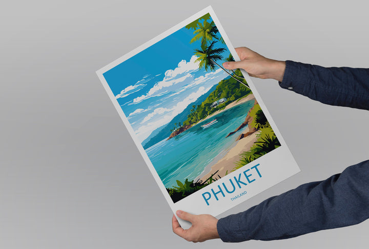 Phuket Travel Print Wall Art Phuket Wall Hanging Home Décor Phuket Gift Art Lovers Wall Art Thailand Travel Print Gift Thai Travel Art