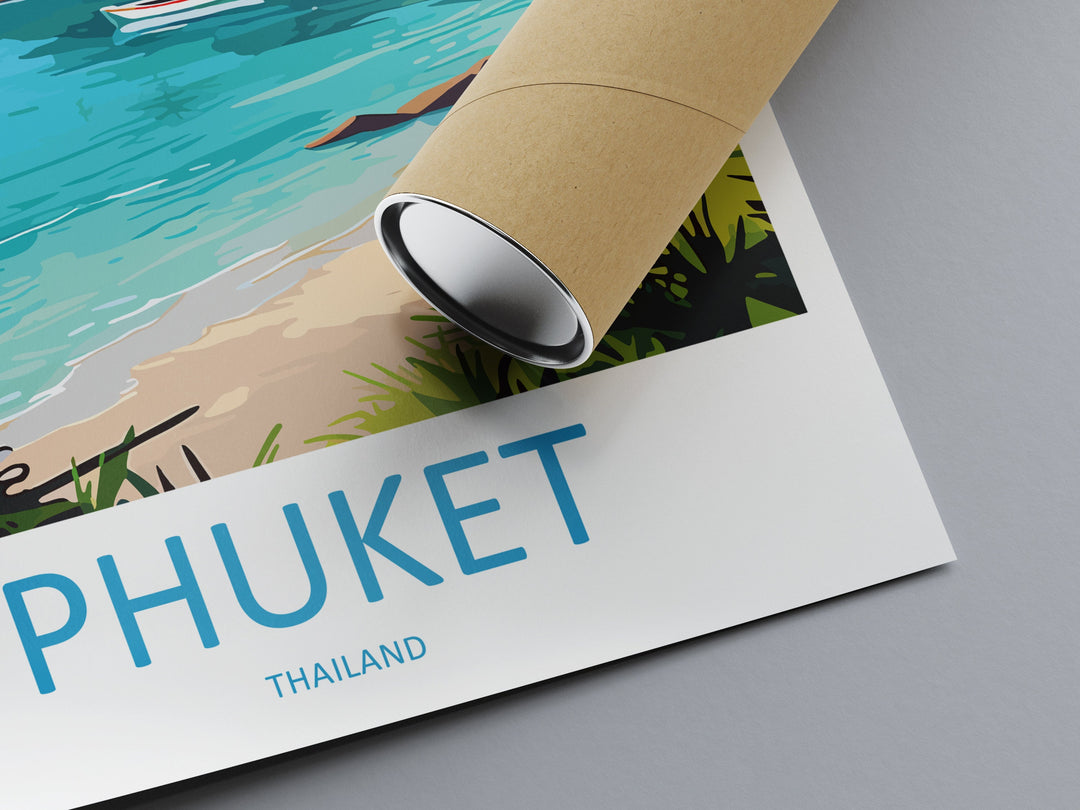 Phuket Travel Print Wall Art Phuket Wall Hanging Home Décor Phuket Gift Art Lovers Wall Art Thailand Travel Print Gift Thai Travel Art