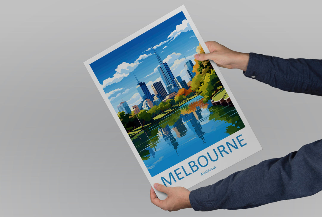 Melbourne Travel Print Wall Art Melbourne Wall Hanging Home Décor Melbourne Gift Art Lovers Wall Art Australia Travel Print