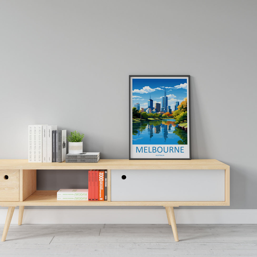 Melbourne Travel Print Wall Art Melbourne Wall Hanging Home Décor Melbourne Gift Art Lovers Wall Art Australia Travel Print