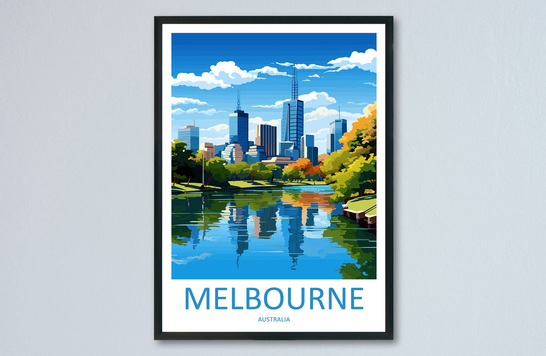 Melbourne Travel Print Wall Art Melbourne Wall Hanging Home Décor Melbourne Gift Art Lovers Wall Art Australia Travel Print