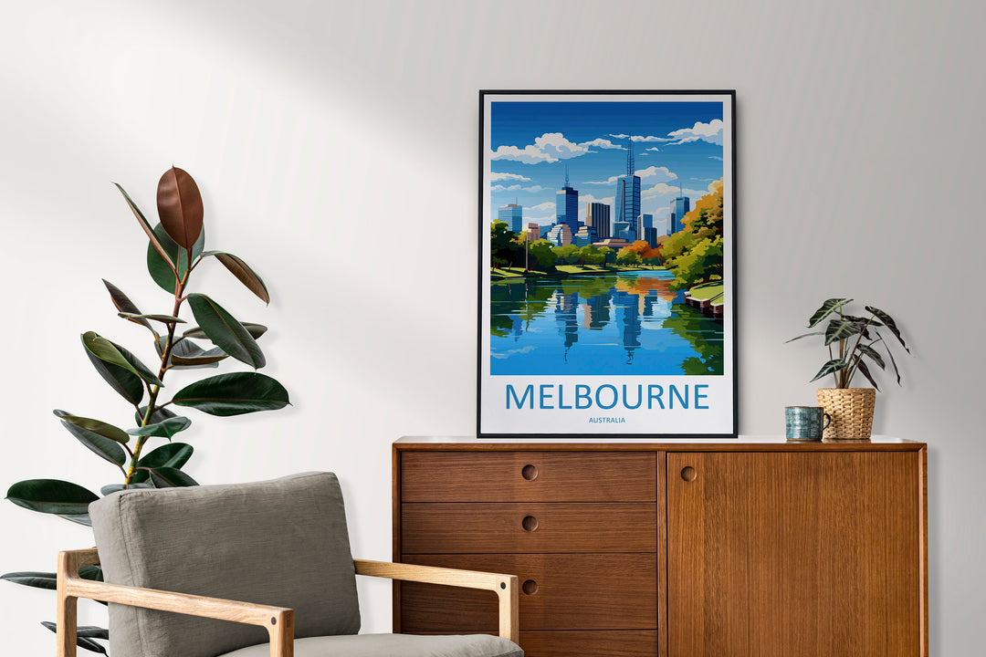 Melbourne Travel Print Wall Art Melbourne Wall Hanging Home Décor Melbourne Gift Art Lovers Wall Art Australia Travel Print