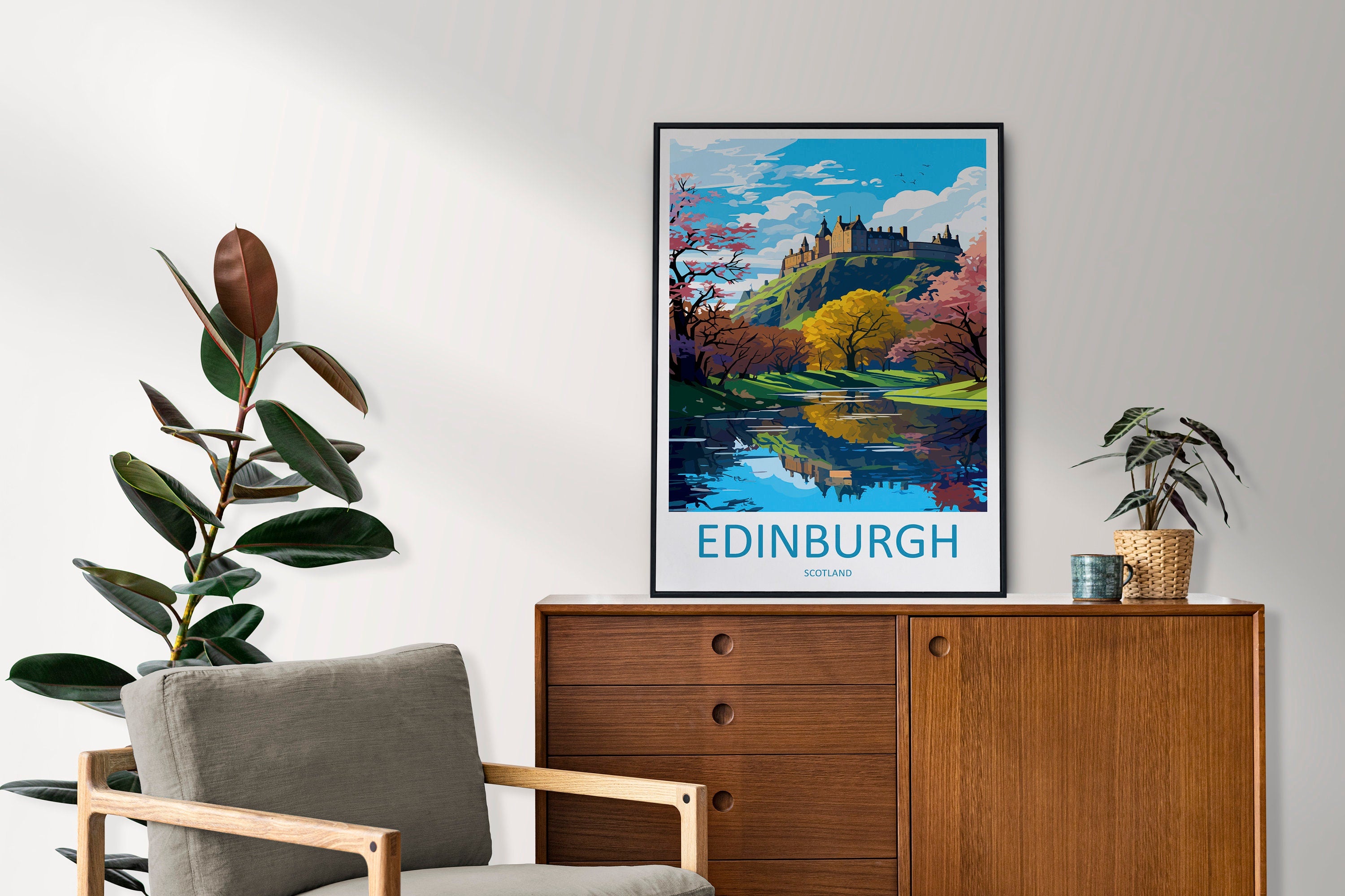 Edinburgh Cityscape Print Edinburgh Home Decor European City Art Print Edinburgh Wall Art Scotland Enthusiast Gift Wall Hanging Edinburgh