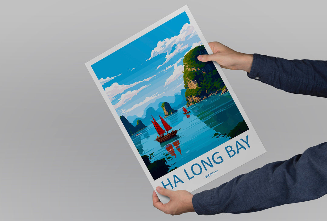 Ha Long Bay Travel Print Wall Art Ha Long Bay Wall Hanging Home Décor Ha Long Bay Gift Art Lovers Vietnam Art Lover Gift Ha Long Bay islands