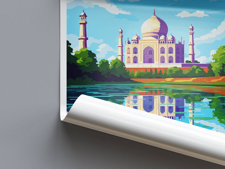 Taj Mahal Agro Travel Print Wall Art Taj Mahal Agro Wall Hanging Home Décor Taj Mahal Agro Gift Art Lovers India Art Lover Gift Wall Décor