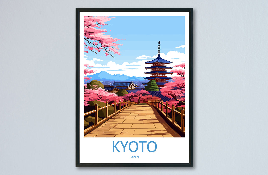 Kyoto Travel Print Wall Art Kyoto Wall Hanging Home Décor Kyoto Gift Art Lovers Kyoto Art Lover Gift Japan Travel Gift