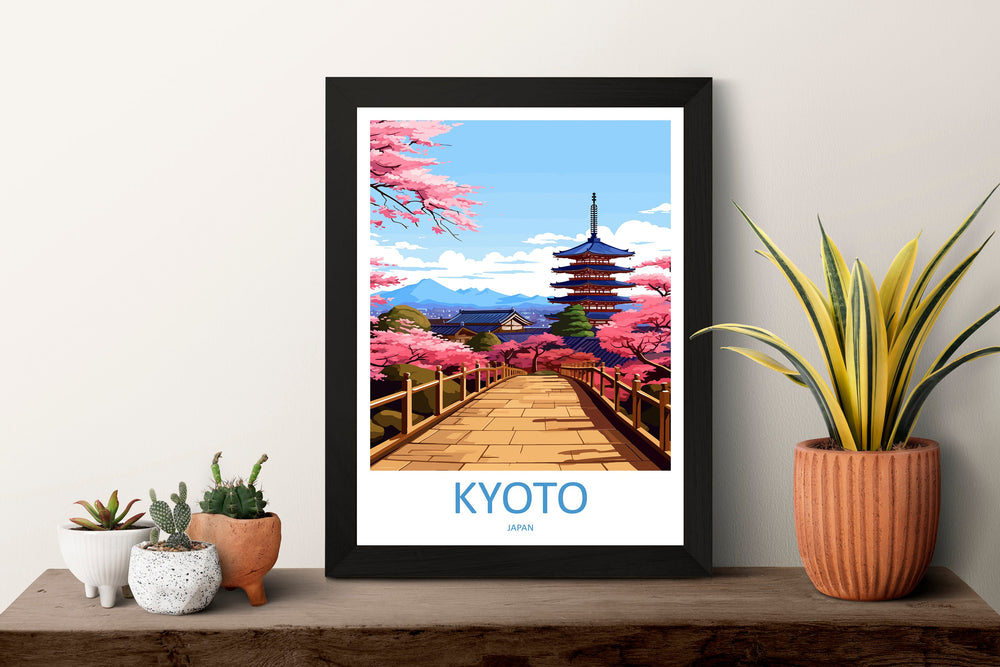 Kyoto Travel Print Wall Art Kyoto Wall Hanging Home Décor Kyoto Gift Art Lovers Kyoto Art Lover Gift Japan Travel Gift