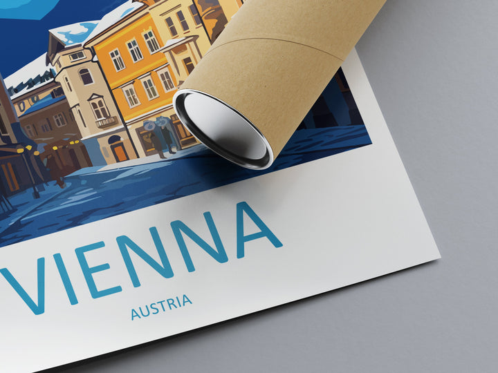 Vienna Travel Print Wall Art Vienna Wall Hanging Home Décor Vienna Gift Art Lovers Austria Art Lover Gift Vienna Travel Poster