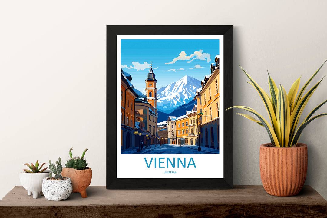 Vienna Travel Print Wall Art Vienna Wall Hanging Home Décor Vienna Gift Art Lovers Austria Art Lover Gift Vienna Travel Poster