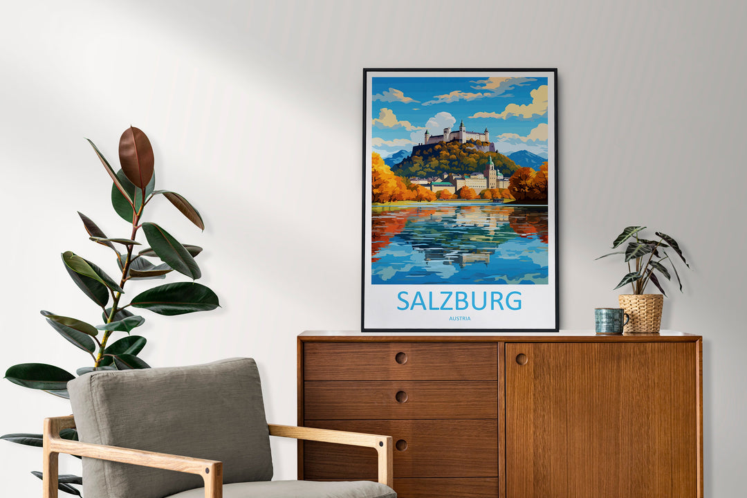 Salzburg Print Salzburg Home Décor Cityscape Art Print Salzburg Wall Art for Travel Enthusiast Gift Wall Hanging Salzburg Austria Poster Art