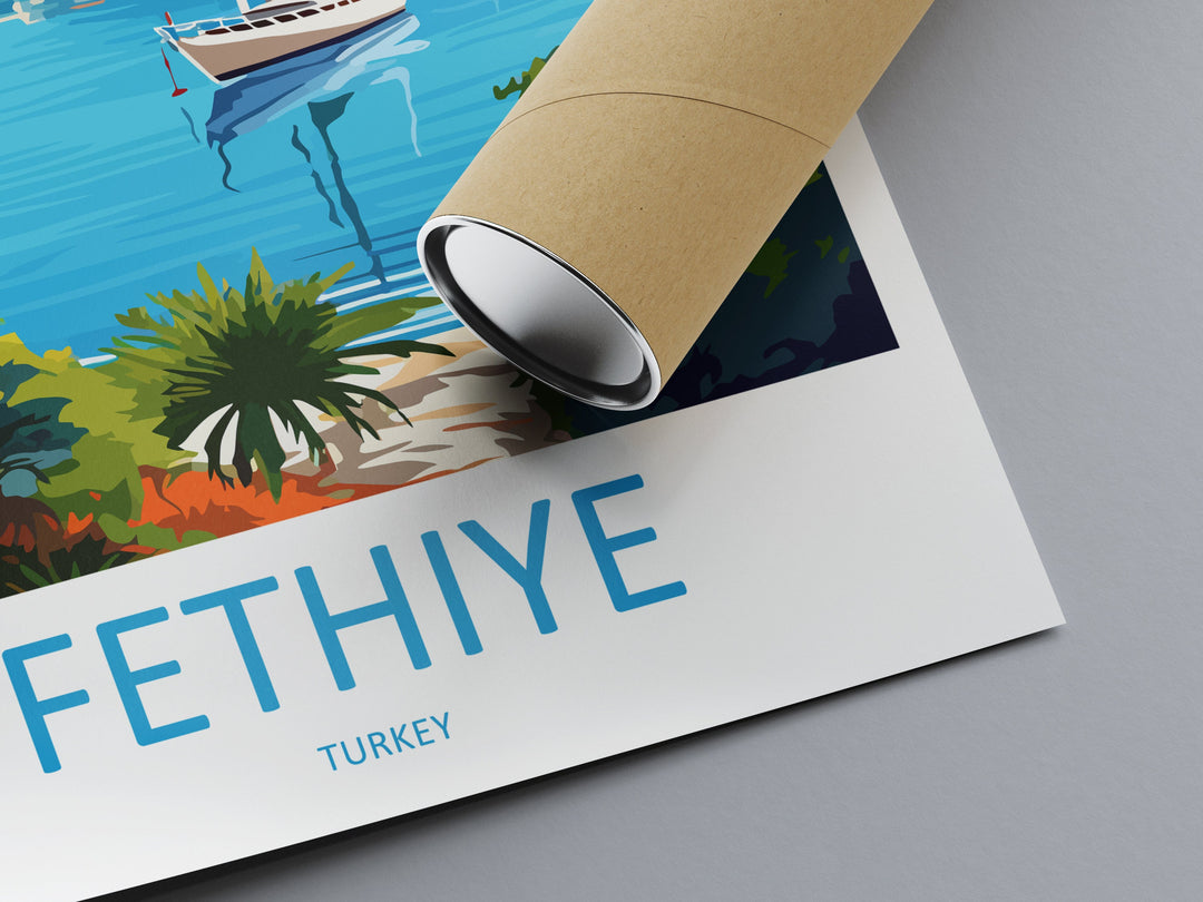 Fethiye Travel Print Wall Art Fethiye Wall Hanging Home Decoration Fethiye Gift Art Lovers Wall Art Print Art Fethiye Wall Print Turkey Art