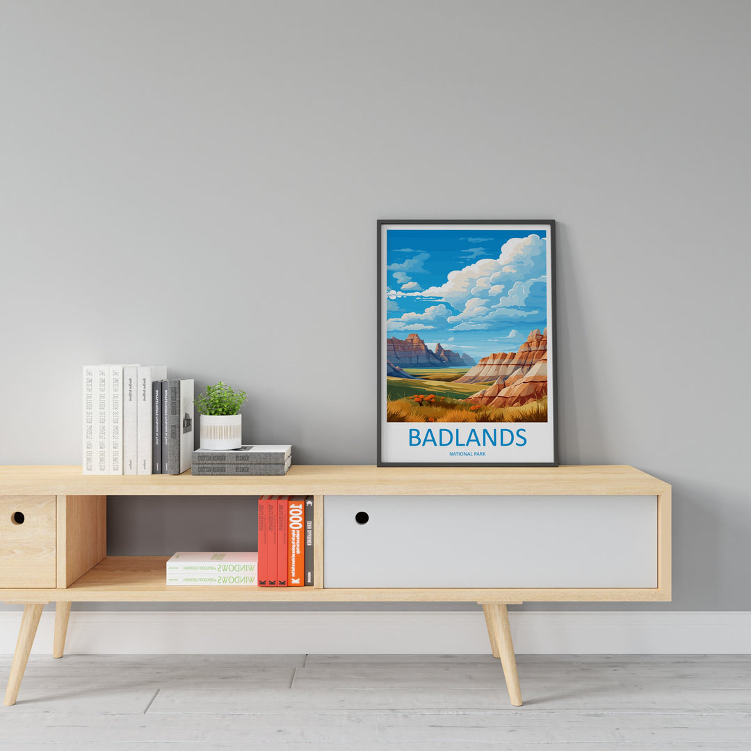 Badlands National Park Travel Print Wall Art Badlands National Park Wall Hanging Home Décor Badlands National Park Gift Art Lovers