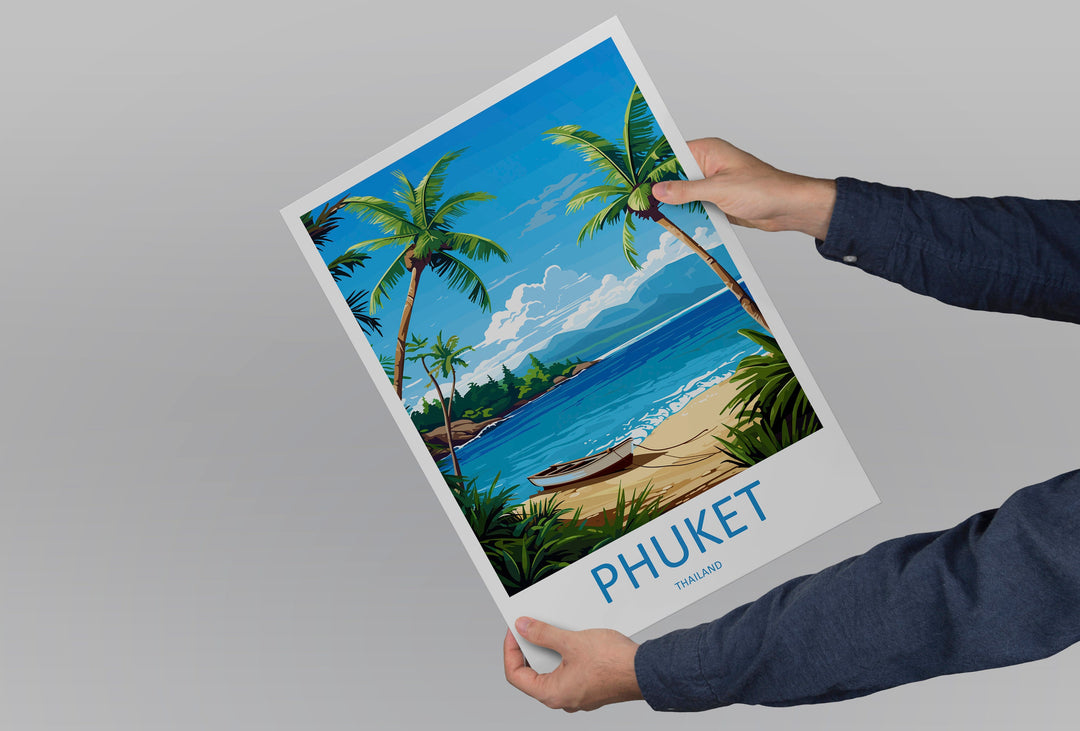 Phuket Travel Print Wall Art Phuket Wall Hanging Home Décor Phuket Gift Art Lovers Wall Art Thailand Travel Print Gift Thai Travel Art