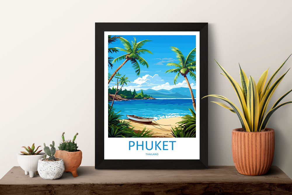 Phuket Travel Print Wall Art Phuket Wall Hanging Home Décor Phuket Gift Art Lovers Wall Art Thailand Travel Print Gift Thai Travel Art