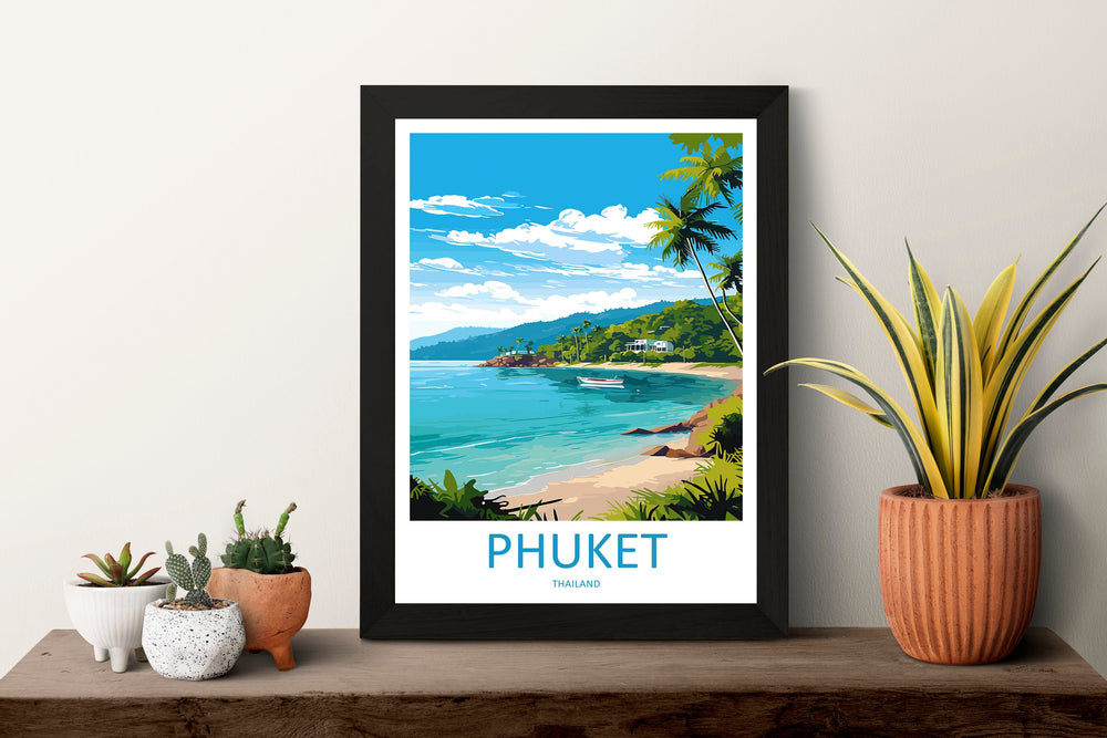 Phuket Travel Print Wall Art Phuket Wall Hanging Home Décor Phuket Gift Art Lovers Wall Art Thailand Travel Print Gift Thai Travel Art